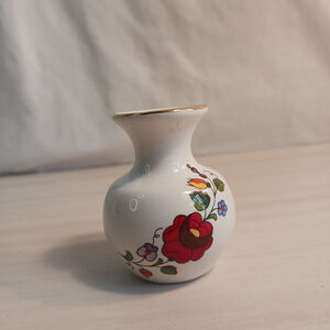 Vintage Hungarian Kolosky Hand Painted Floral Vase